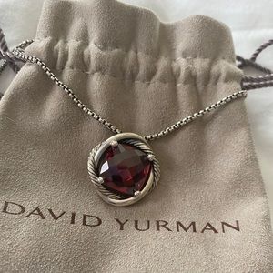 Beautiful David Yurman Garnet Infinity necklace